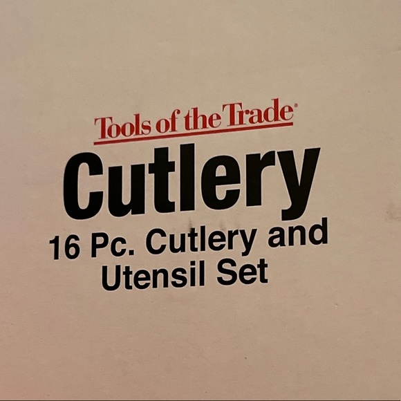 CUTLERY SET 16 PIECE MACY’S “TOOLS OF THE TRADE” STAINLESS STEEL with block - Picture 6 of 9